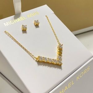 Nwt MK necklace & earrings